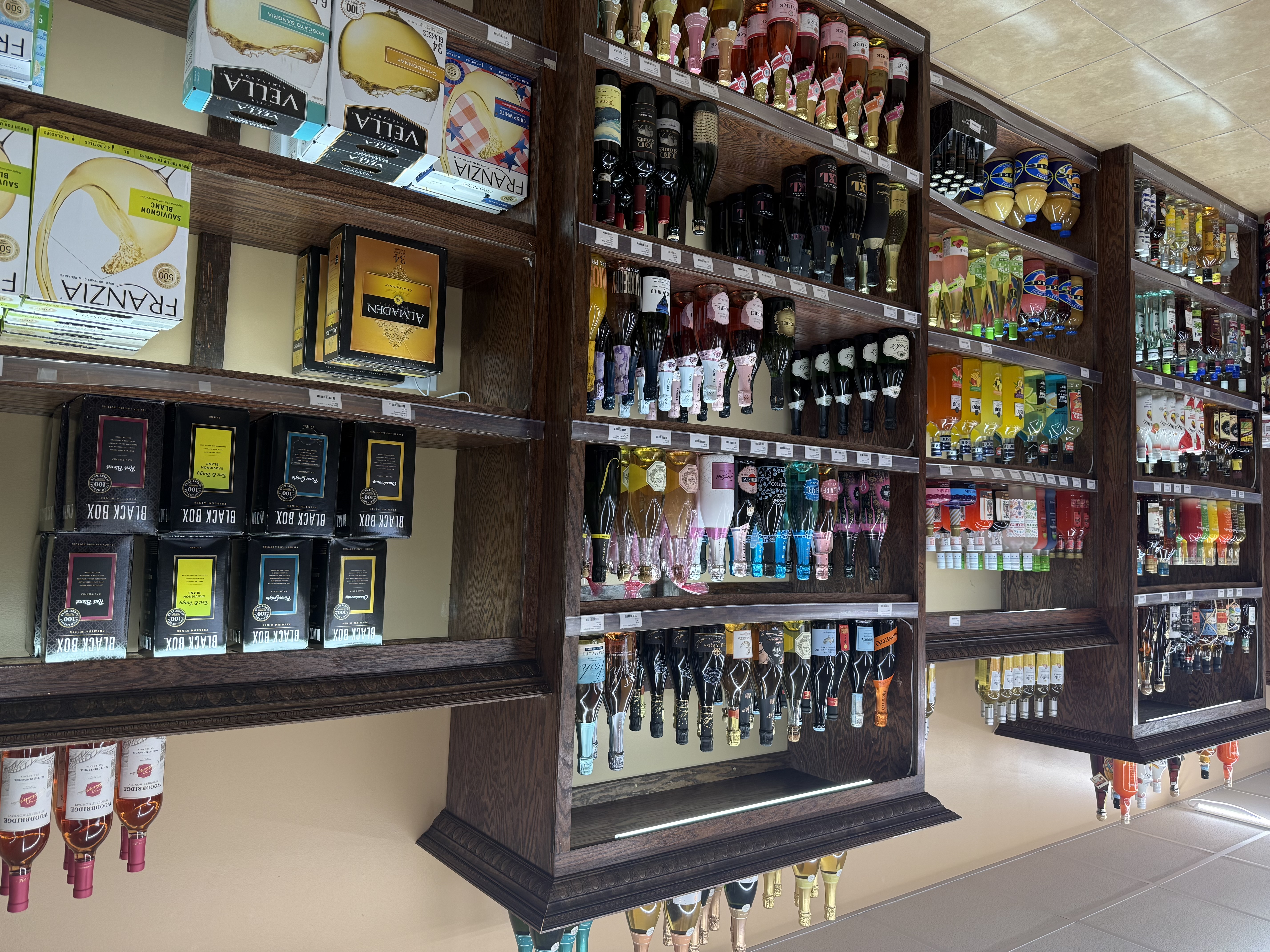 Wine shelves